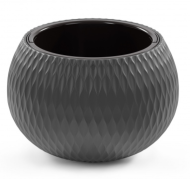 Горшок Жемчужина 4лит Графитовый М-8916 (с дренажной системой)