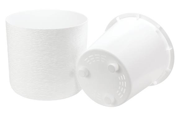 Горшок Сланец 280мм 9,5лит Белый М-3200 с вкладышем (D-24см)