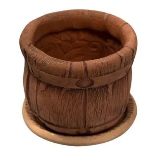 Кашпо Бочка №-2 (ЗОЛОТОЕ) D-11см