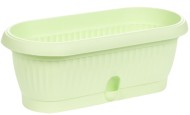 Горшок кактусница Терра 316мм Салатовый с прикорневым поливом высота 11см