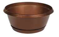 Горшок Крокус миска 250мм Бронза с поддоном высота 12см