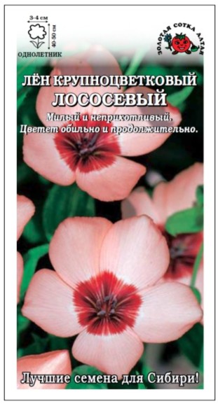 Цветы ЛЁН Лососёвый ЦВ/П (СОТКА) 0,2гр однолетник 40-50см
