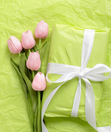 Бумага листами Тишью 50*66см Лайм (1уп/10шт) ЦЕНА за лист