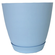 Горшок Камея 3,2лит Голубой с поддоном (D-182мм)