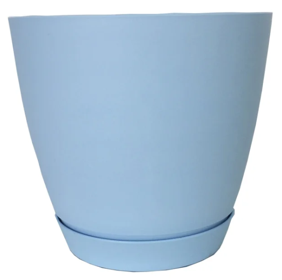 Горшок Камея 3,2лит Голубой с поддоном (D-182мм)