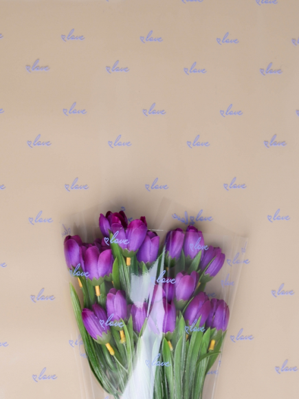 Пленка прозрачная с рисунком Классика Love Лаванда 70см/8м Пленка прозрачная с рисунком Классика Love Лаванда 70см/8м