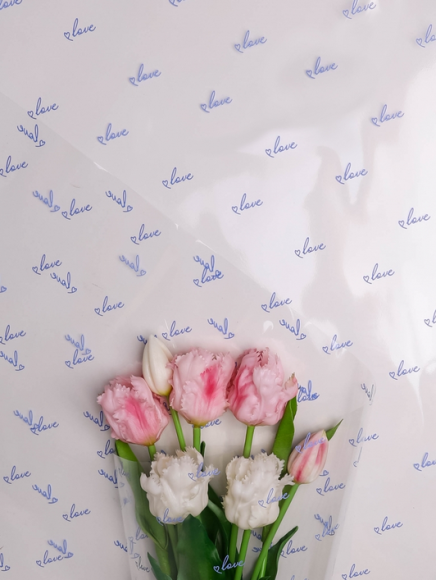 Пленка прозрачная с рисунком Классика Love Лаванда 70см/8м Пленка прозрачная с рисунком Классика Love Лаванда 70см/8м