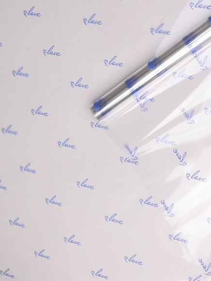 Пленка прозрачная с рисунком Классика Love Лаванда 70см/8м Пленка прозрачная с рисунком Классика Love Лаванда 70см/8м