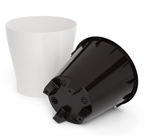 Горшок Лея 3,6лит Белый (с дренажной системой) Горшок Лея 3,6лит Белый (с дренажной системой)