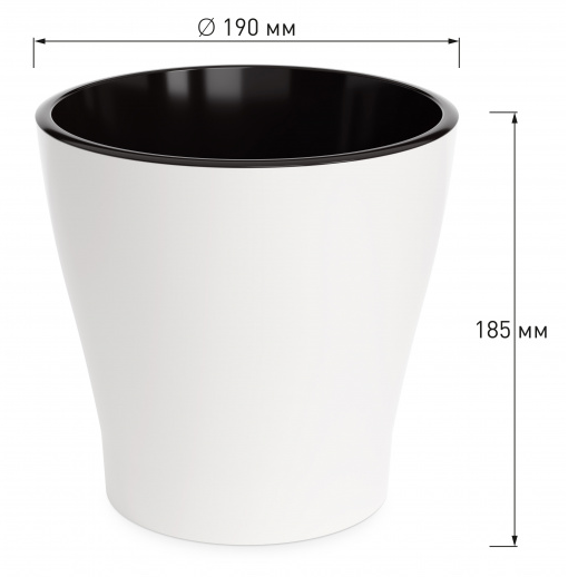 Горшок Лея 3,6лит Белый (с дренажной системой) Горшок Лея 3,6лит Белый (с дренажной системой)