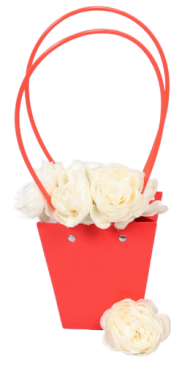 Сумочка для горшечных цветов 130*95*155мм Красная