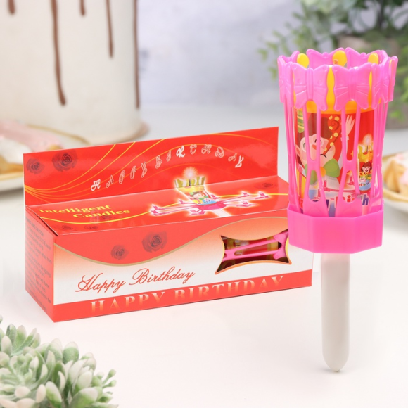 Свеча музыкальная Цветок восковая Арт-283042 Свеча музыкальная Цветок восковая Арт-283042