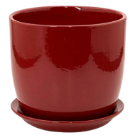 Кашпо Верона №-ГЛ-410 Глянец Вишнёвое D-11см-1л
