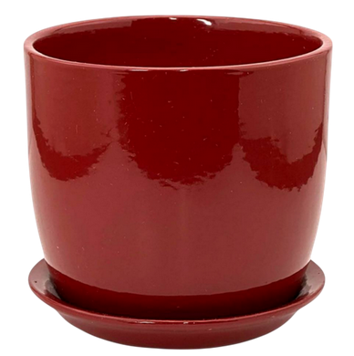 Кашпо Верона №-ГЛ-410 Глянец Вишнёвое (D-11см-1л)