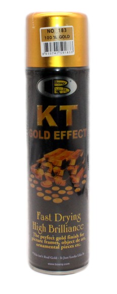 Спрей - краска Золотая Bosny 183 для декора металлик 380мл