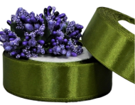 Лента Атласная 25мм*22ярд Оливковая