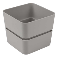 Горшок Фиори 0,45лит Серый жемчуг (с дренажной системой)