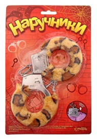 Наручники меховые Леопардовые 329108