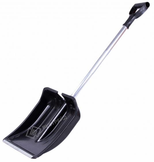 Лопата Снег пластиковая Зима-Авто 350*350мм с алюминиевым Черенком