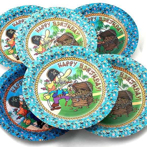 Тарелка бумажная Happy Birthday! (1уп/6шт) D-18см 62.020