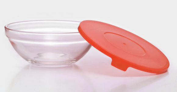 Набор Салатников Стекло с крышками Красных 5шт Арт-906124 Набор Салатников Стекло с крышками Красных 5шт Арт-906124