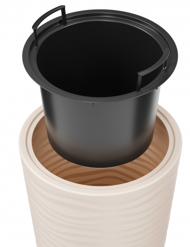 Горшок Оазис 25лит Светло-Бежевый (со вставкой 5лит) М-8077 Горшок Оазис 25лит Светло-Бежевый (со вставкой 5лит) М-8077