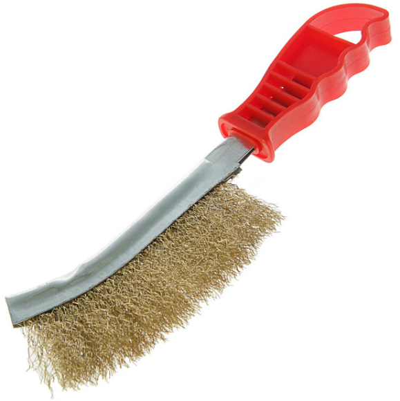 Щётка металлическая ручная ЛОМ пластиковая рукоятка Арт-2768012 Н-23 см