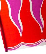 Пленка прозрачная с рисунком Рефлекс (Пламя) Красно-Розовая 70см/200гр