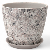 Кашпо Бутон №-РС-193 Яшма Серая №-4 D-21см Кашпо Бутон №-РС-193 Яшма Серая №-4 D-21см