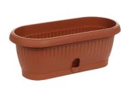 Горшок кактусница Терра 316мм Терракот с прикорневым поливом высота 11см