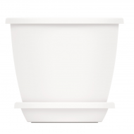 Горшок Афина 2,2лит Белый с поддоном М-6521 (БАШ)