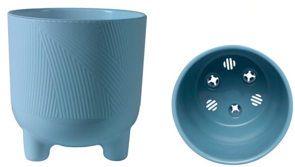 Горшок на ножках Фита 1,45лит Ментол D-13см (с дренажной системой) Горшок на ножках Фита 1,45лит Ментол D-13см (с дренажной системой)