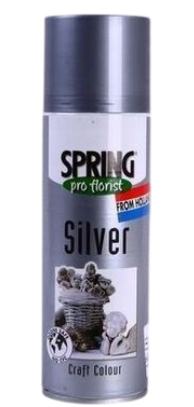 Спрей - краска для срезочных цветов Серебро Spring 300мл Спрей - краска для срезочных цветов Серебро Spring 300мл