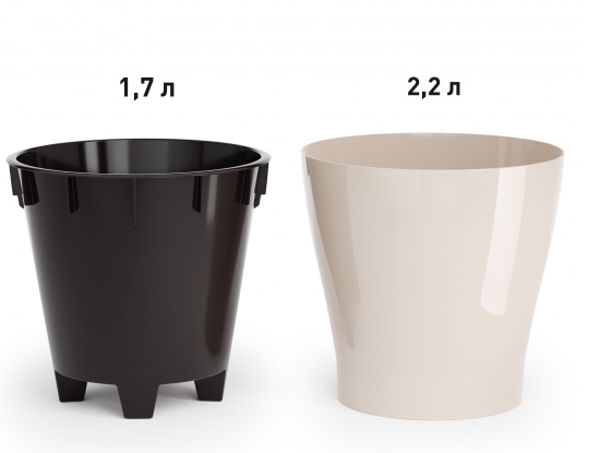 Горшок Лея 2,2лит Бежевый (с дренажной системой) Горшок Лея 2,2лит Бежевый (с дренажной системой)
