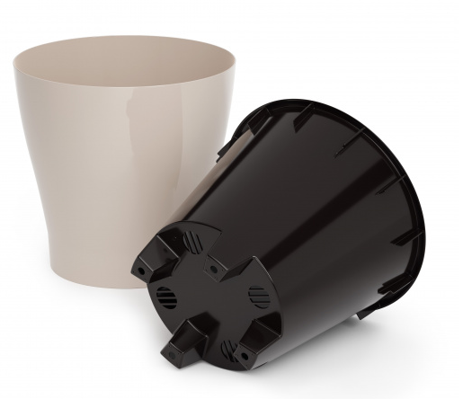 Горшок Лея 2,2лит Бежевый (с дренажной системой) Горшок Лея 2,2лит Бежевый (с дренажной системой)