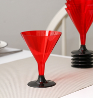 Бокал одноразовый для мартини Кристалл Красный 150мл 1уп/6шт Арт-9379132
