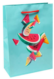 Сумочка пакет картон 260*320*800мм Арбузы Арт-3584 L