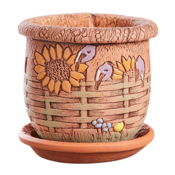 Кашпо Плетень №-3 ЗОЛОТОЕ (D-19см)