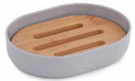 Мыльница бамбук Серая Арт-М-8063 БАШ