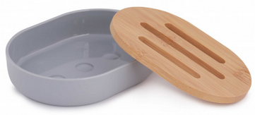 Мыльница бамбук Серая Арт-М-8063 БАШ