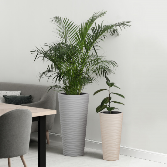 Горшок Оазис 25лит Белый (со вставкой 5лит) М-8075 (D-26cм)