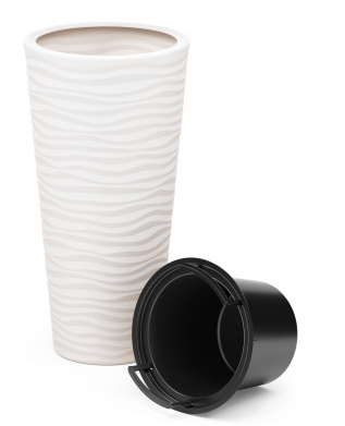 Горшок Оазис 25лит Белый (со вставкой 5лит) М-8075 (D-26cм)