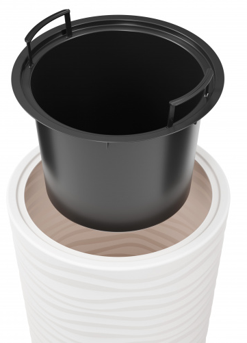 Горшок Оазис 25лит Белый (со вставкой 5лит) М-8075 (D-26cм)