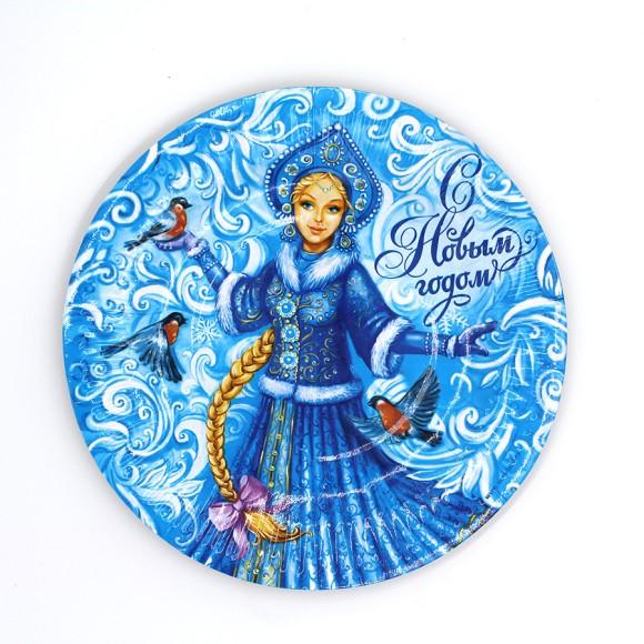Тарелка бумажная С Новым годом! Снегурочка D-18см*6шт Арт-1070587 Тарелка бумажная С Новым годом! Снегурочка D-18см*6шт Арт-1070587