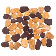 Каменная мозаика MS-9001-BC MIX МРАМОР красно-песочный круглый