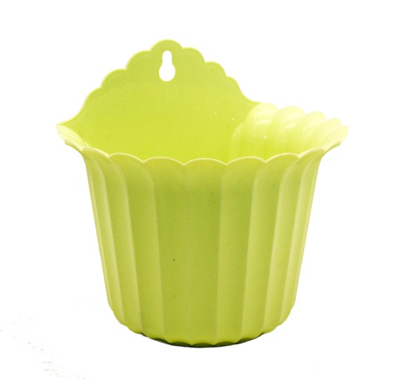 Горшок настенный Рифлённый 190мм Салатовый высота 18см