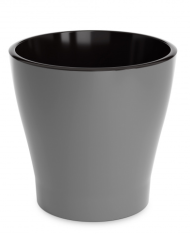 Горшок Лея 2,2лит Серый (с дренажной системой) Горшок Лея 2,2лит Серый (с дренажной системой)