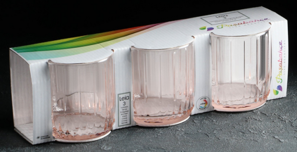 Набор Стаканов 3шт*265мл Leia Розовые Арт-9616790