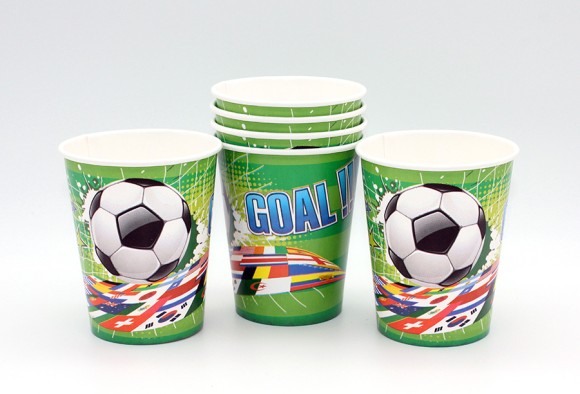 Стакан бумажный Футбольный матч 250мл*6шт Арт-СП-1636
