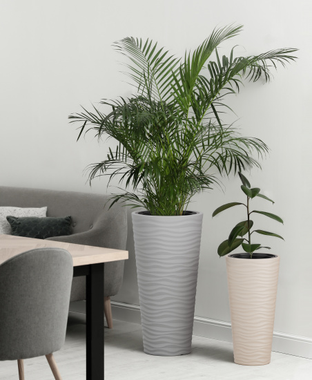 Горшок Оазис 63лит Белый (со вставкой 13лит) М-8081 (D-29см)